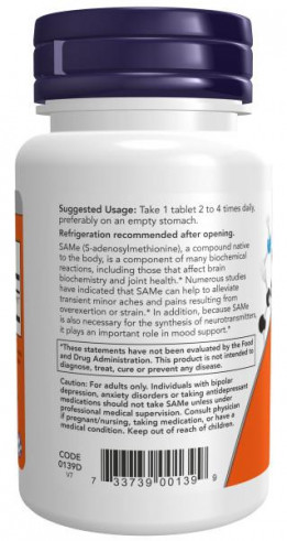 NOW SAMe 400 мг, 30 таб