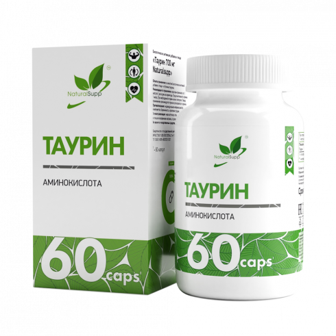 Natural Supp Taurine, 60 капсул