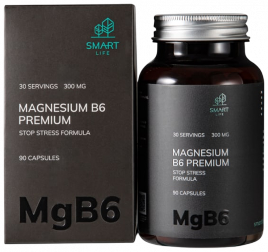 SmartLife Magnesium B6 Premium, 90 капсул