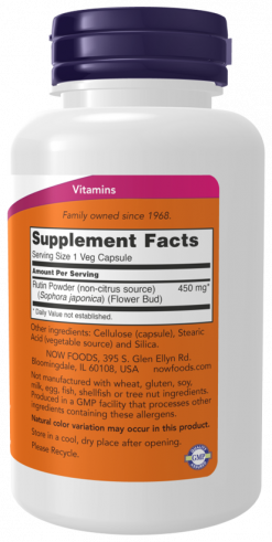 NOW Рутин 450 мг, 100 капсул