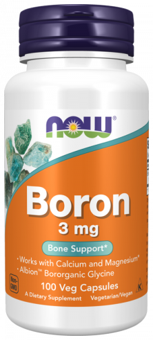 NOW Boron 3 mg, 100 капсул
