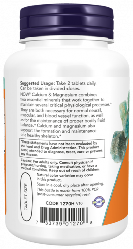 NOW Calcium &amp; Magnesium, Кальций и Магний, 100 таблеток
