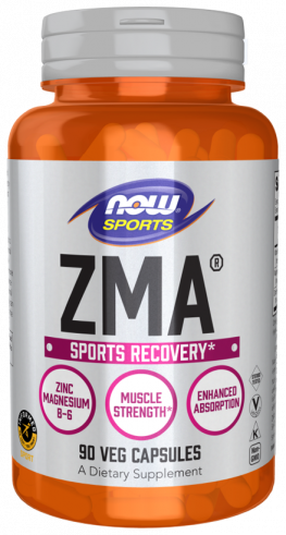 NOW ZMA, ЗМА (Цинк, магний, витамин В-6), 90 капсул