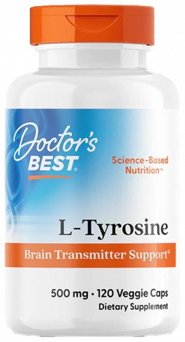 Doctor's Best Best L-Tyrosine, L-Тирозин, 120 капсул