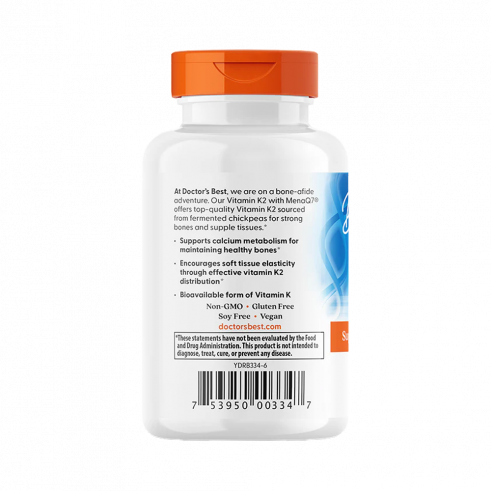 Doctor's Best Vitamin K2 MK-7, Витамин K2 MK-7, 60 капсул
