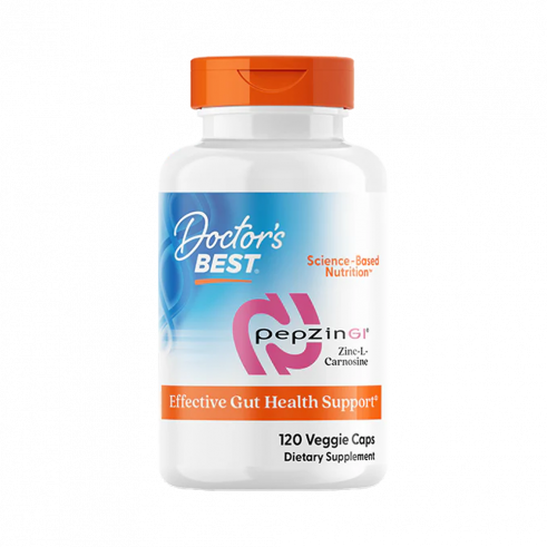 Doctor's Best PepZinGL, Хелат цинка + L-карнозин, 120 капсул