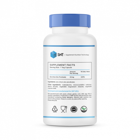 SNT Zinc Picolinate, Цинк Пиколинат, 60 капсул