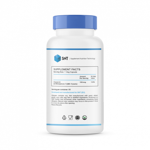 SNT Vitamin K-2 MK-7, Витамин К-2 МК-7, 90 капсул