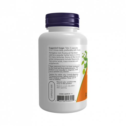 NOW Astragalus 500 mg, Астрагал 500 мг, 100 капсул