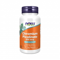 NOW Chromium Picolinate 200 mcg, Хрома Пиколинат 200 мкг, 100 капсул