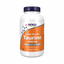 NOW Double Srength Turine 1000 mg, Таурин Двойная сила 1000 мг, 250 капсул